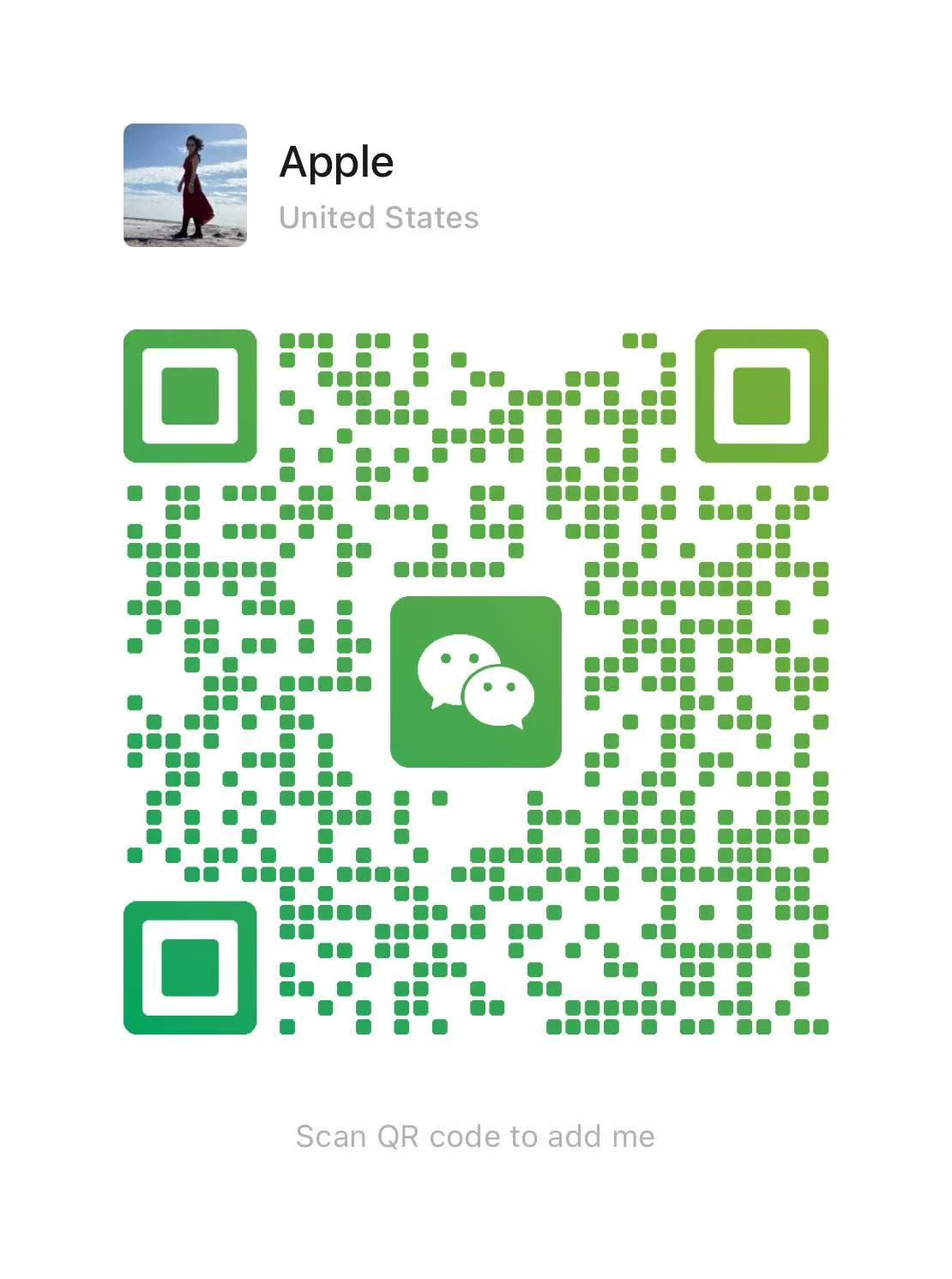 微信扫码添加 Apple